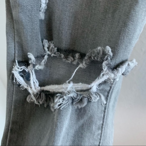 PacSun Ankle Jegging Gray Distressed Raw Hem 28 - Picture 8 of 11